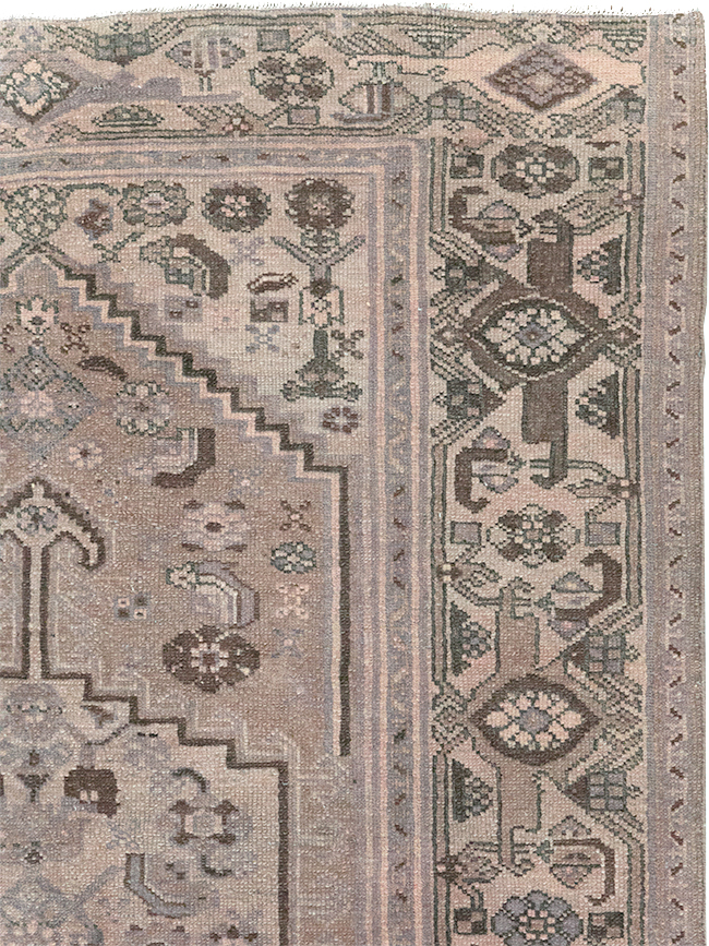 Vintage Persian Malayer Accent Rug, No.22749 - Gsblank