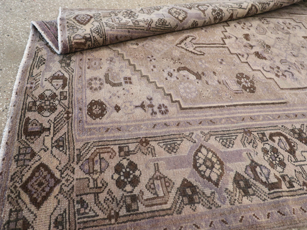 Vintage Persian Malayer Accent Rug, No.22749 - Gsblank