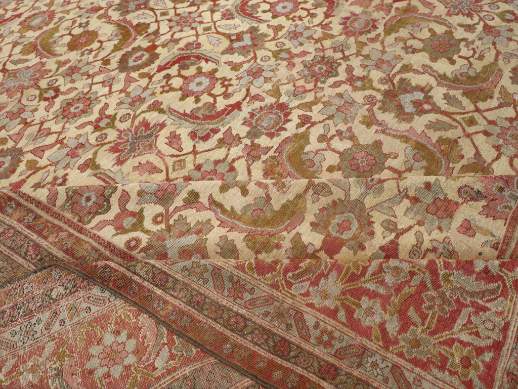 Antique Persian Mahal Oversize Carpet, No.22759 - Gsblank