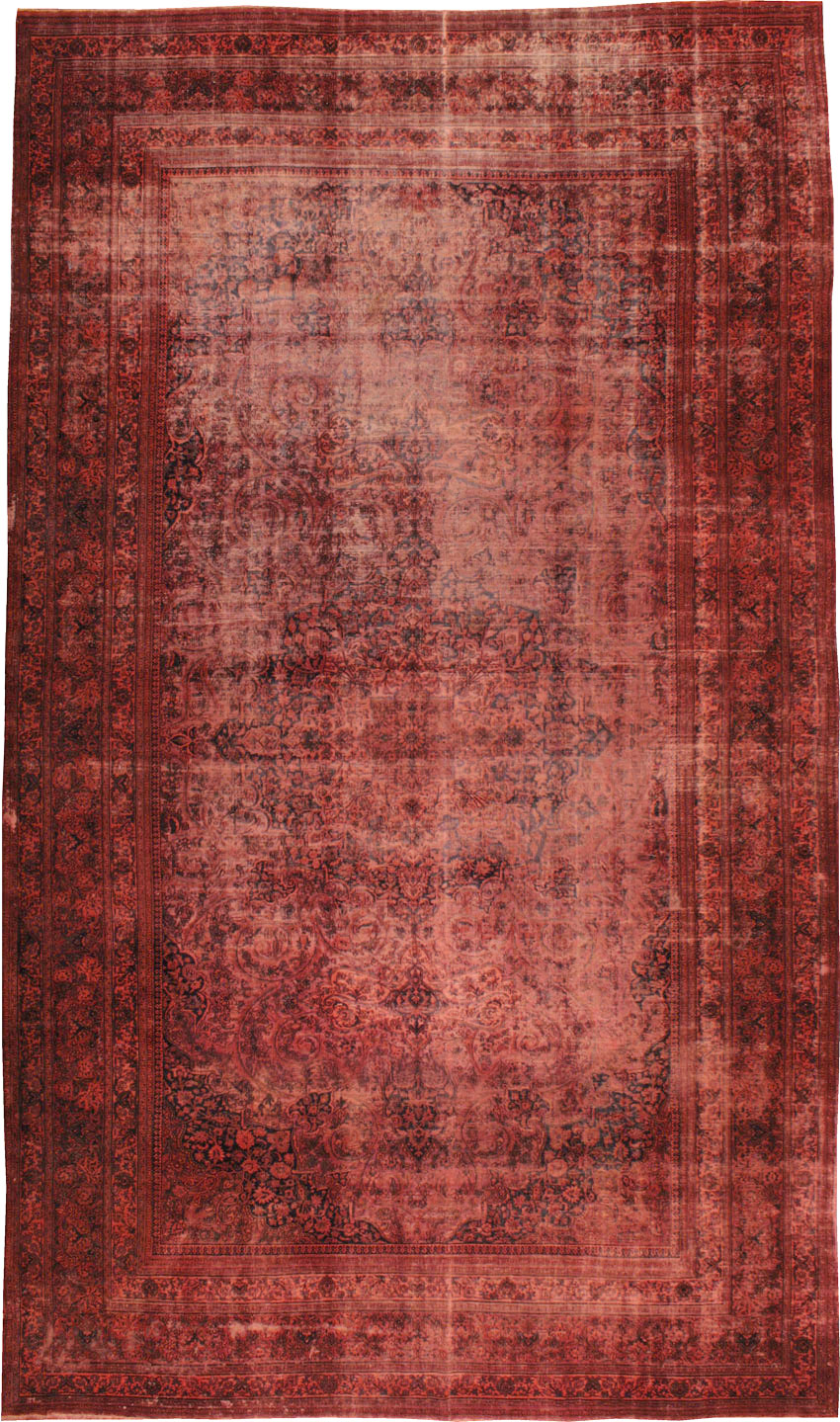 Antique Persian Mashad Over-Dye Carpet, No.22802 - Gsblank