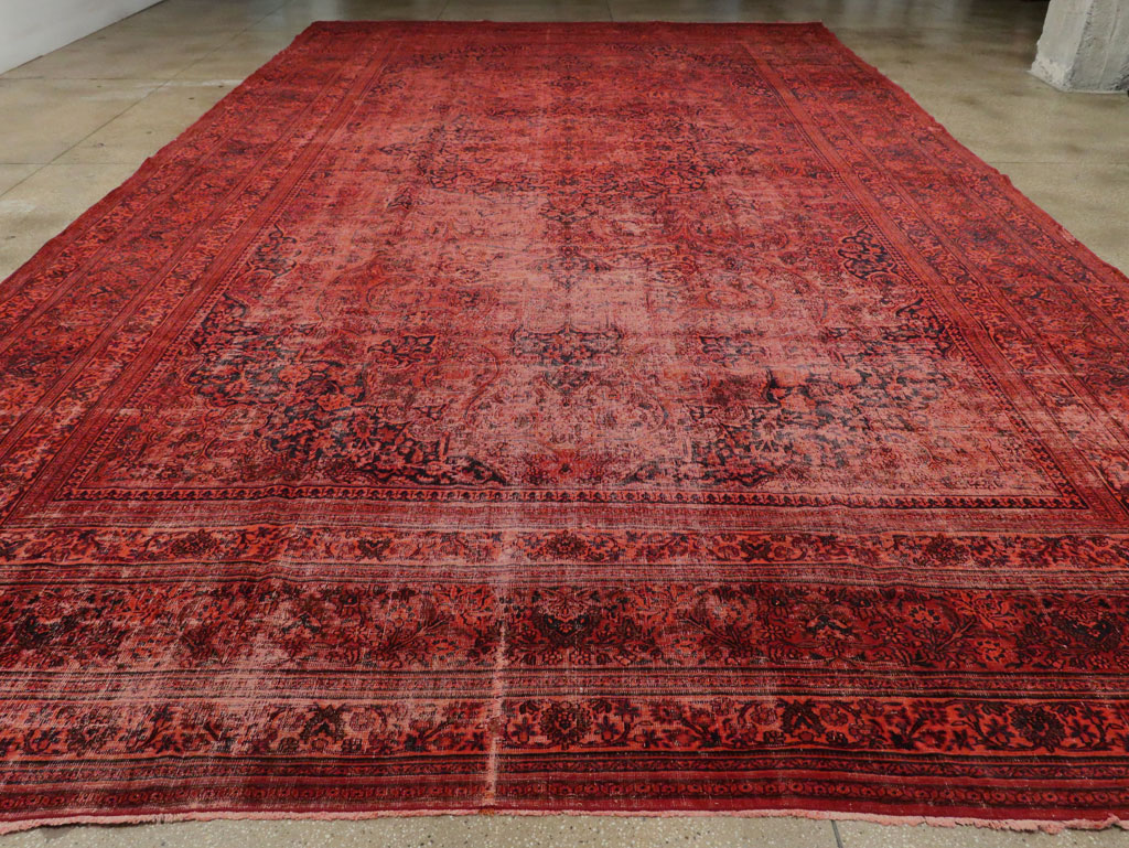 Antique Persian Mashad Over-Dye Carpet, No.22802 - Gsblank
