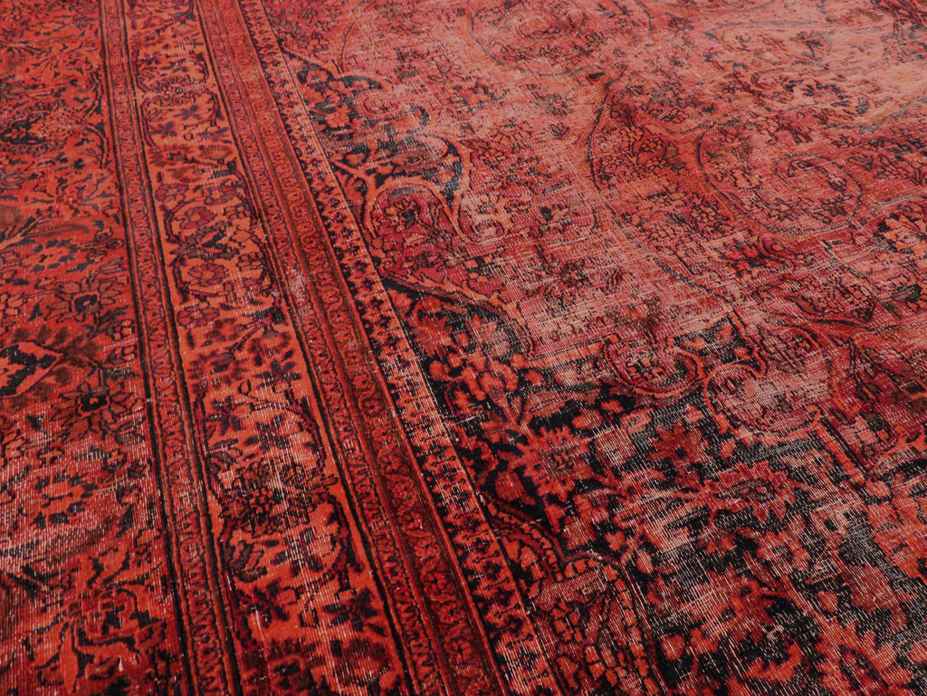 Antique Persian Mashad Over-Dye Carpet, No.22802 - Gsblank