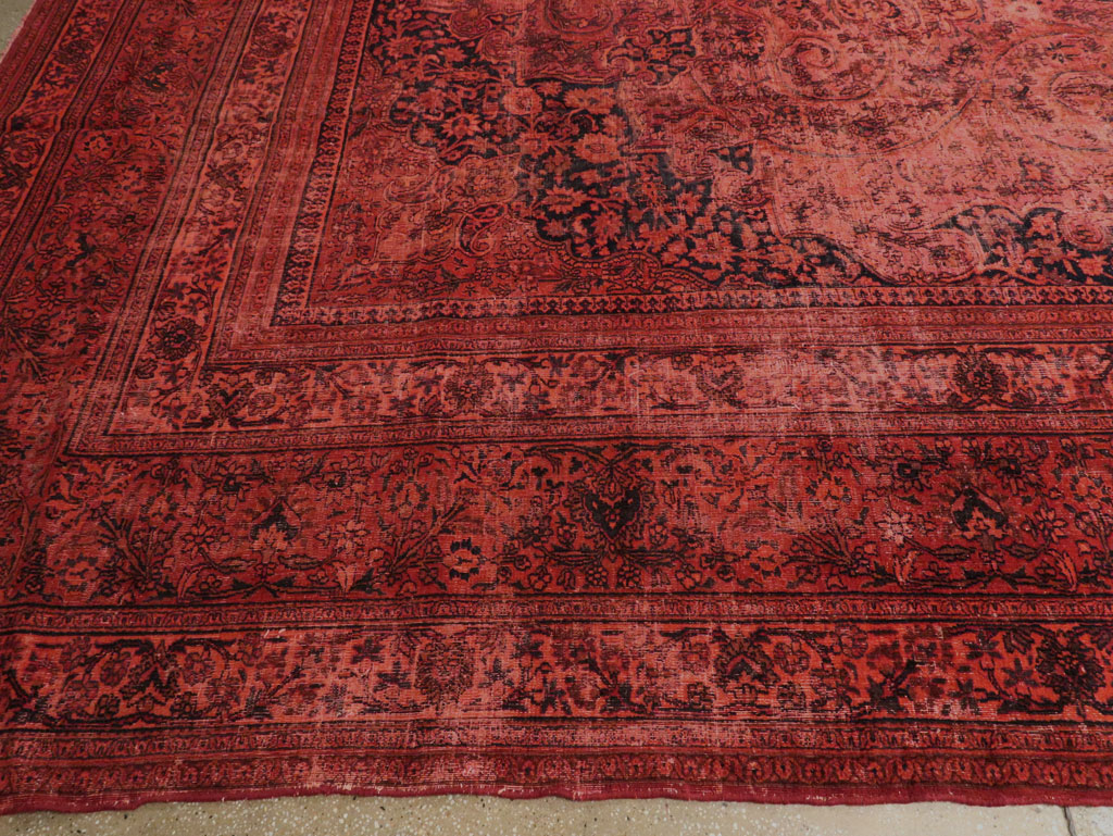 Antique Persian Mashad Over-Dye Carpet, No.22802 - Gsblank
