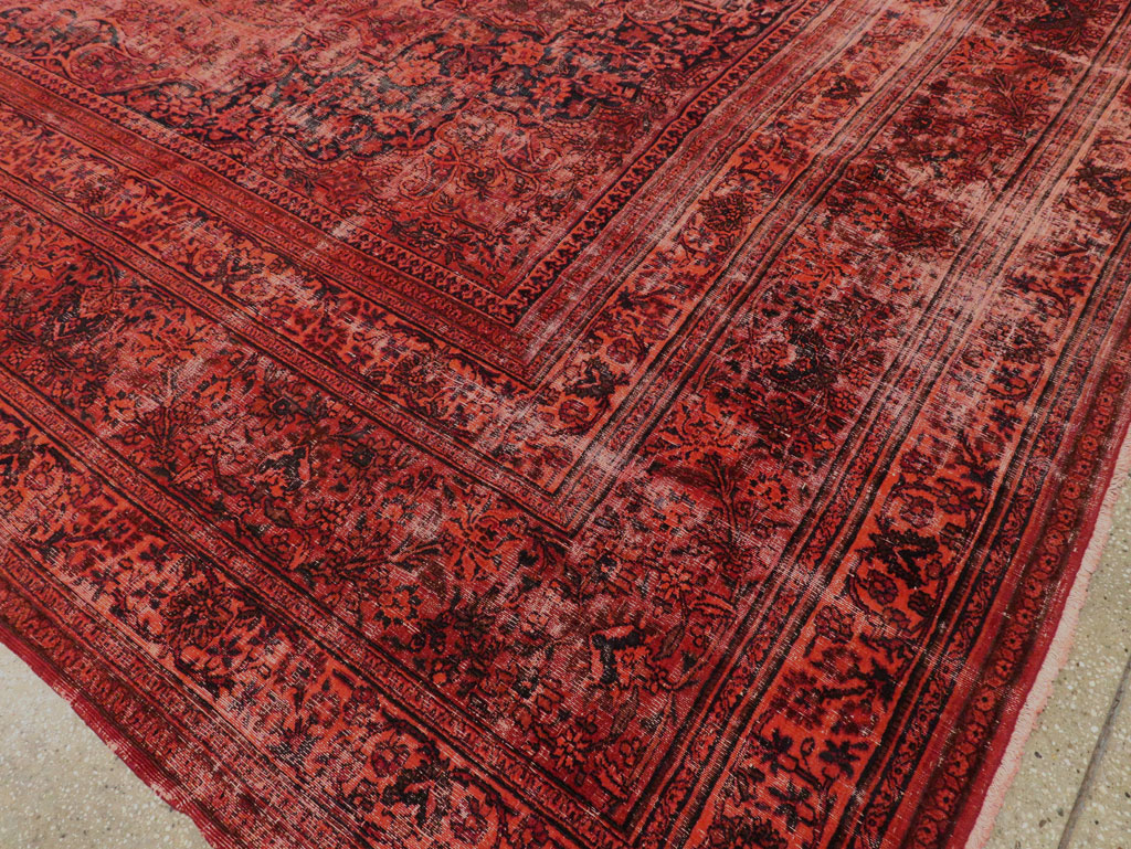 Antique Persian Mashad Over-Dye Carpet, No.22802 - Gsblank