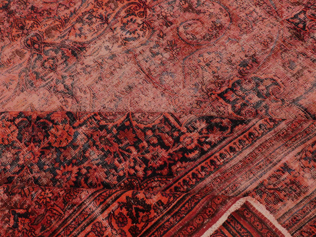 Antique Persian Mashad Over-Dye Carpet, No.22802 - Gsblank