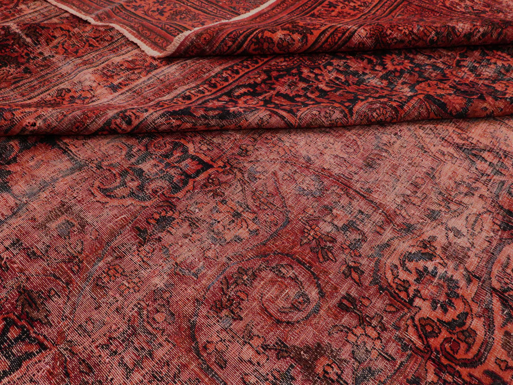 Antique Persian Mashad Over-Dye Carpet, No.22802 - Gsblank