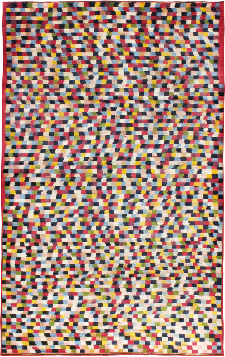 Vintage Persian Kashan Modernist Carpet, No.22839 - Gsblank