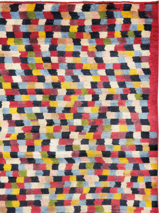 Vintage Persian Kashan Modernist Carpet, No.22839 - Gsblank