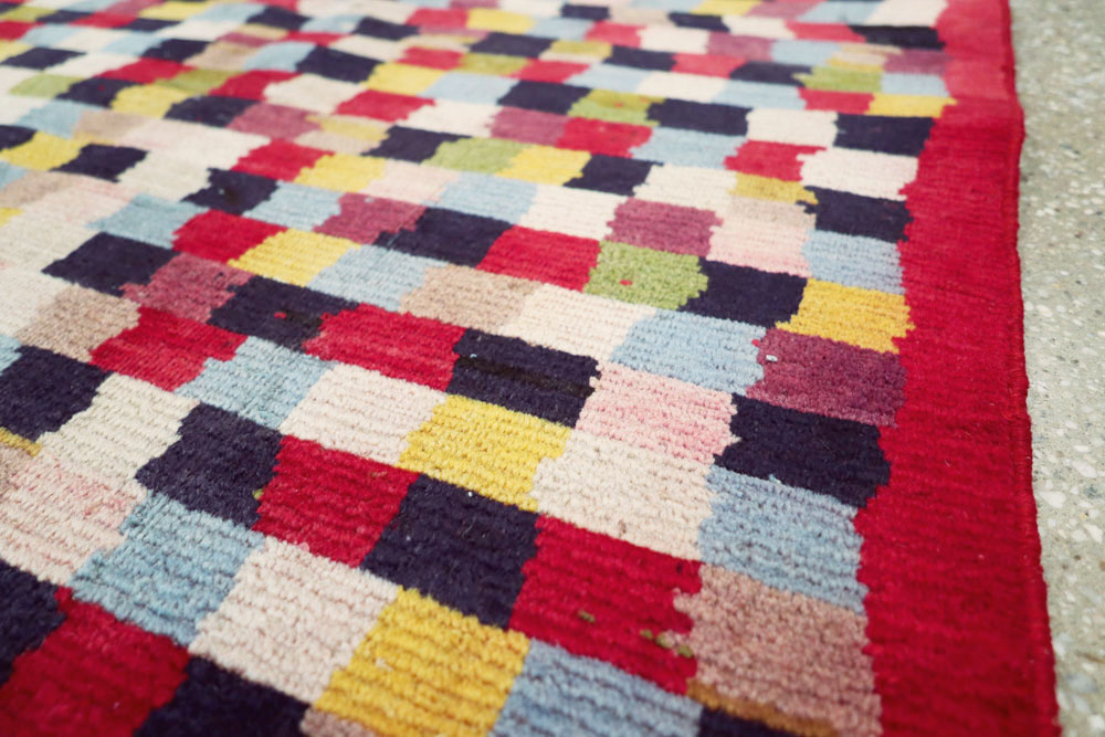 Vintage Persian Kashan Modernist Carpet, No.22839 - Gsblank