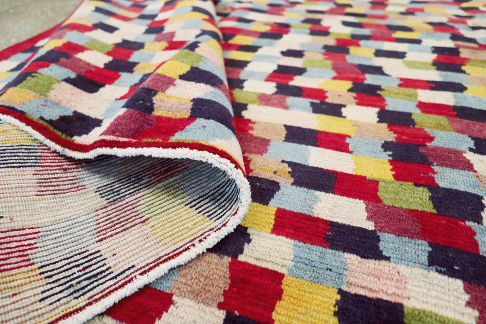 Vintage Persian Kashan Modernist Carpet, No.22839 - Gsblank