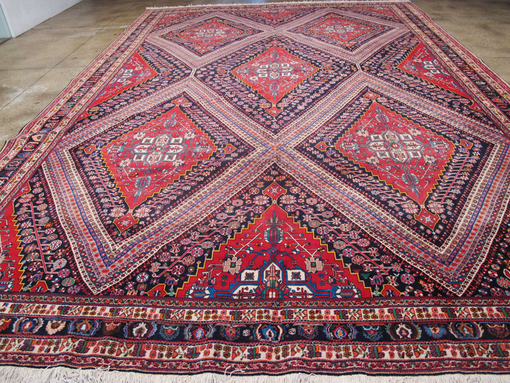 Vintage Persian Afshar Carpet, No.22844 - Gsblank