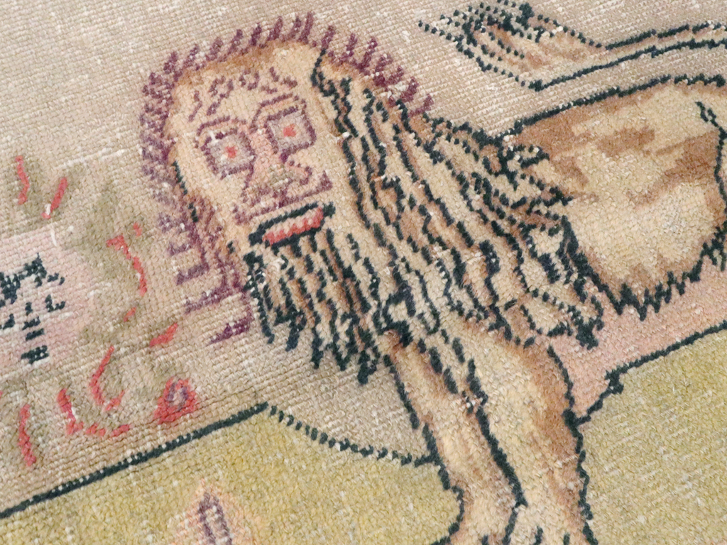 Antique Turkish Sivas Pictorial Rug, No.22858 - Gsblank