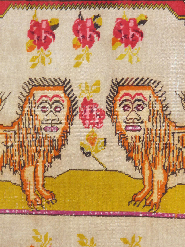 Antique Turkish Sivas Pictorial Rug, No.22859 - Gsblank