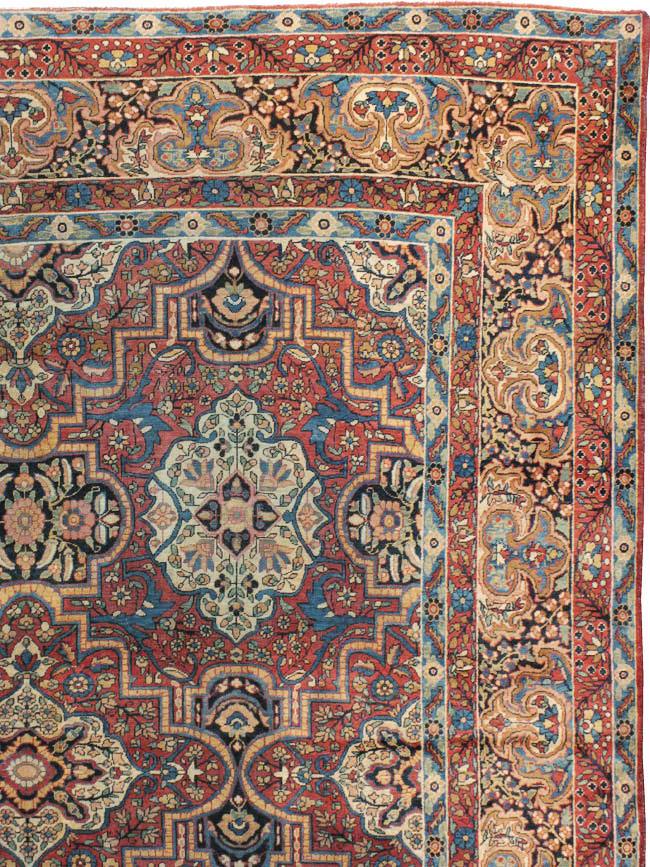 Antique Persian Lavar Kerman Carpet, No.22867 - Gsblank
