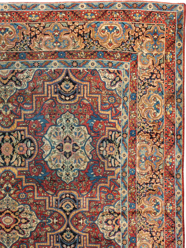 Antique Persian Lavar Kerman Carpet, No.22867 - Gsblank