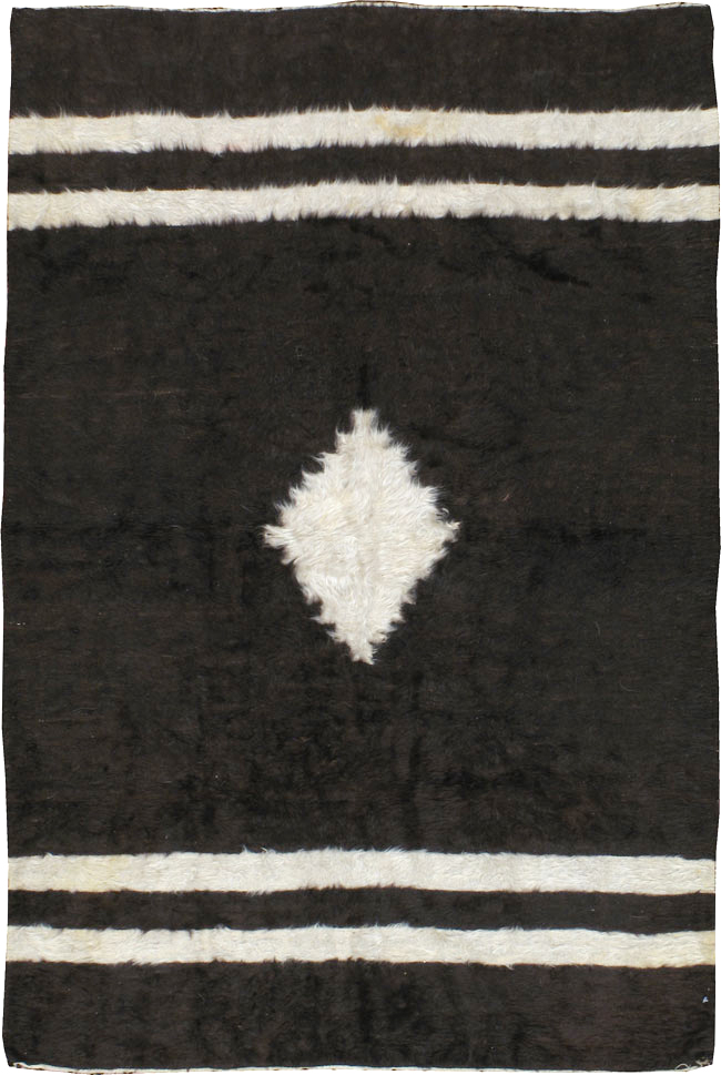 Vintage Turkish Mohair Accent Rug, No.22877 - Gsblank