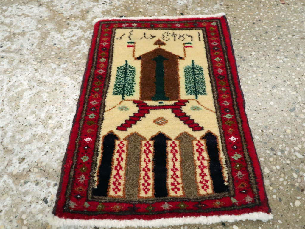 Vintage Persian Baluch Pictorial Rug (Pair: 1 of 2), No.22880 - Gsblank