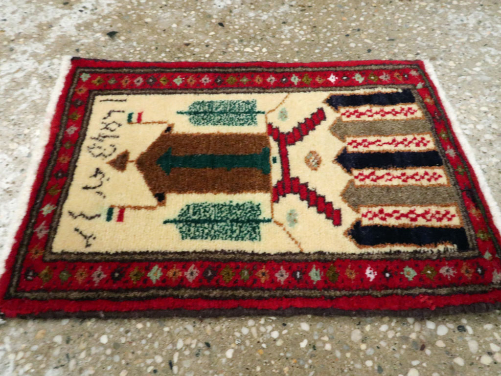 Vintage Persian Baluch Pictorial Rug (Pair: 1 of 2), No.22880 - Gsblank