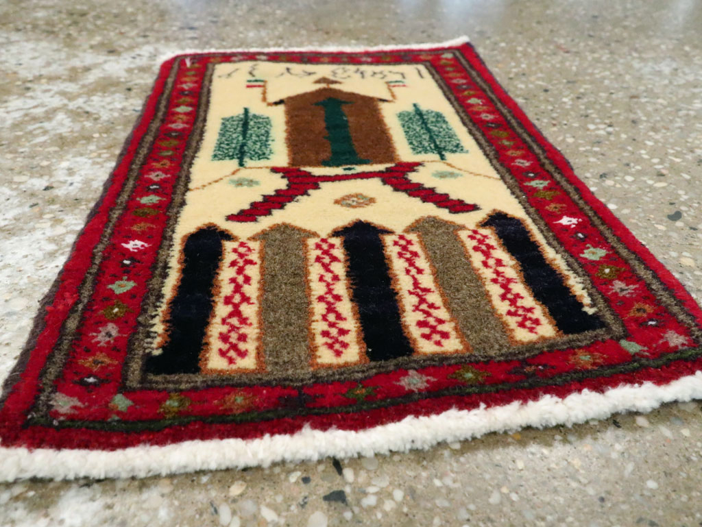 Vintage Persian Baluch Pictorial Rug (Pair: 1 of 2), No.22880 - Gsblank