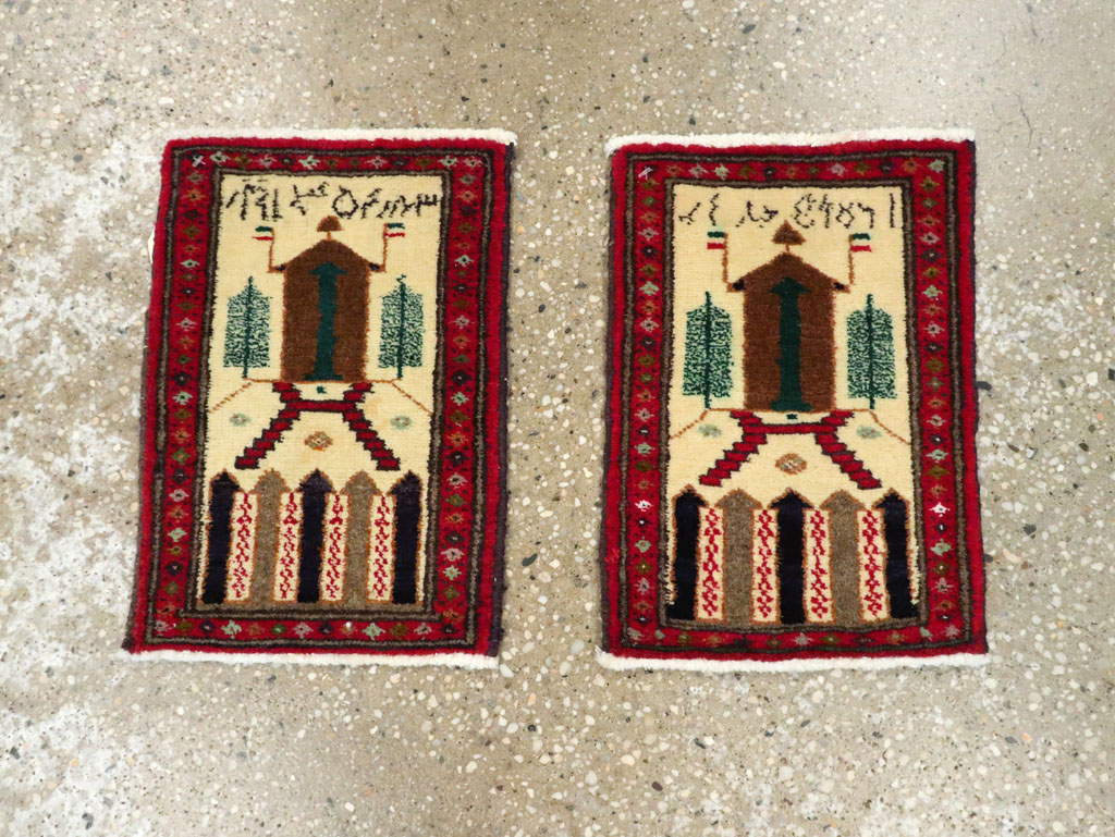 Vintage Persian Baluch Pictorial Rug (Pair: 1 of 2), No.22880 - Gsblank