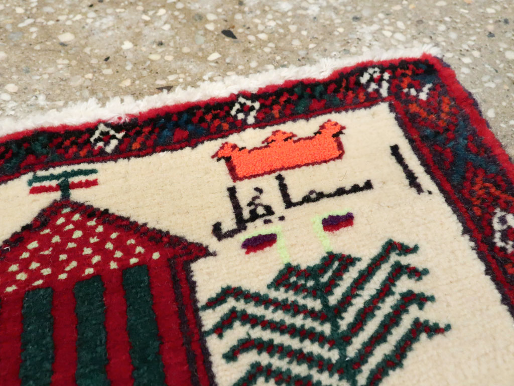 Vintage Persian Baluch Pictorial Rug, No.22881 - Gsblank