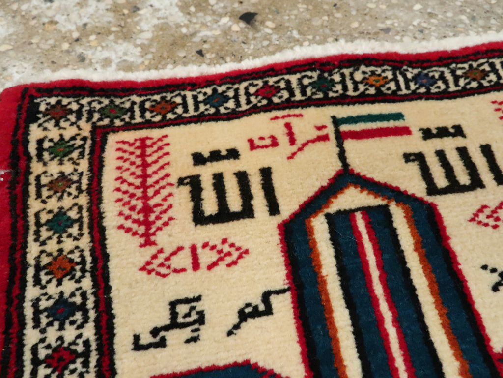 Vintage Persian Pictorial Baluch Rug (Pair: 1 of 2), No.22882 - Gsblank