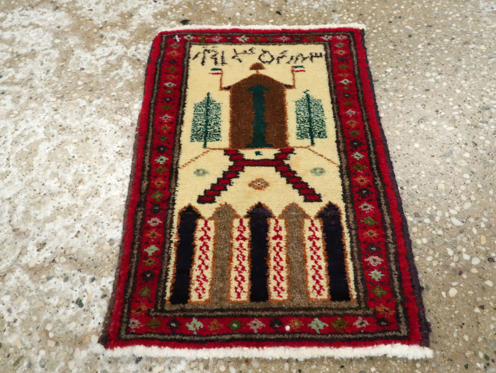 Vintage Persian Baluch Pictorial Rug (Pair: 2 of 2), No.22885 - Gsblank