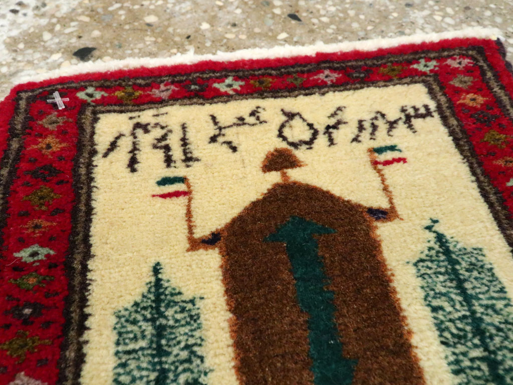 Vintage Persian Baluch Pictorial Rug (Pair: 2 of 2), No.22885 - Gsblank