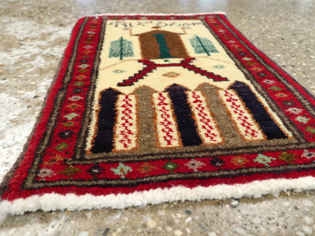 Vintage Persian Baluch Pictorial Rug (Pair: 2 of 2), No.22885 - Gsblank