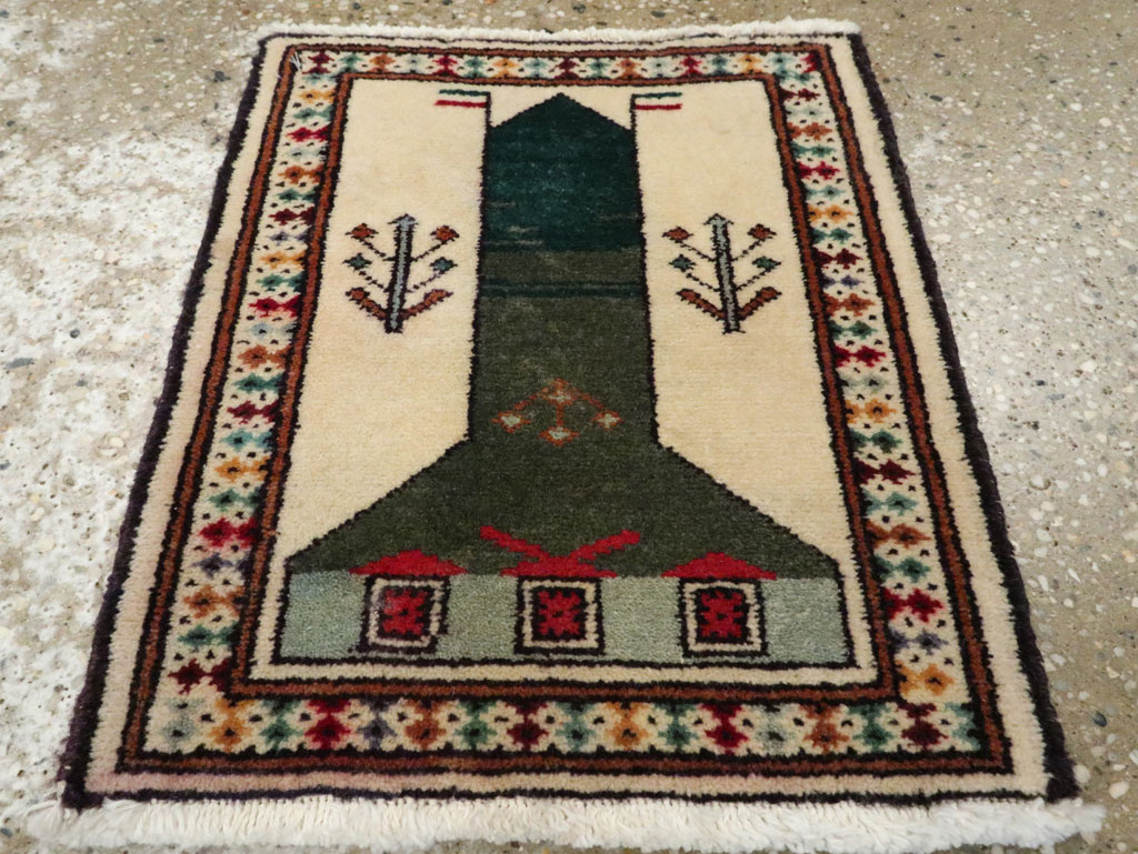 Vintage Persian Baluch Pictorial Rug, No.22886 - Gsblank