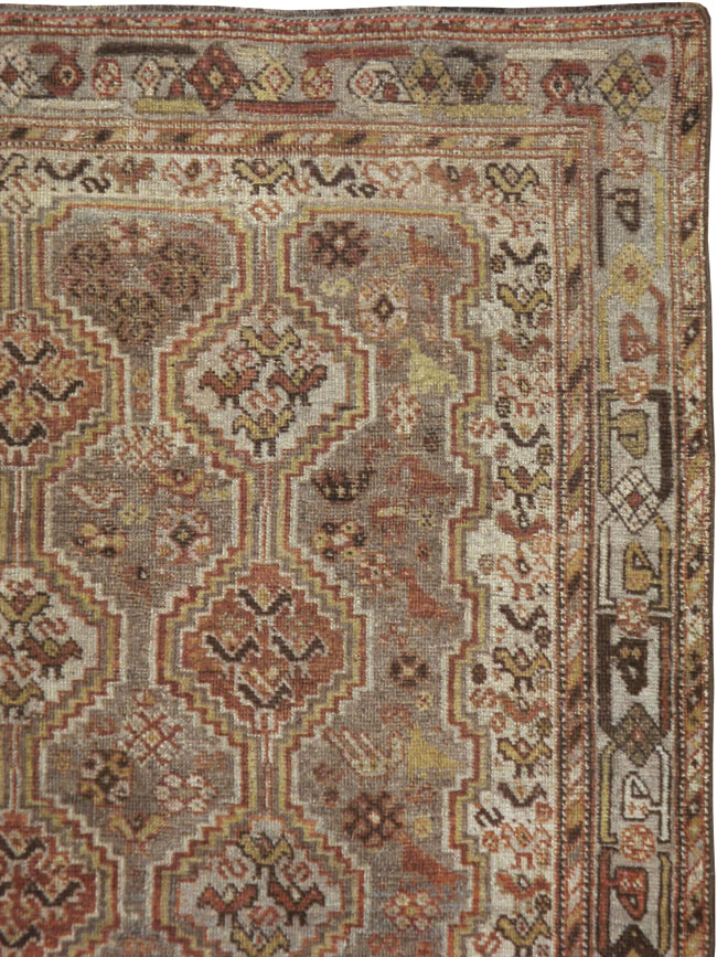 Antique Persian Shiraz Square Rug, No.22898 - Gsblank