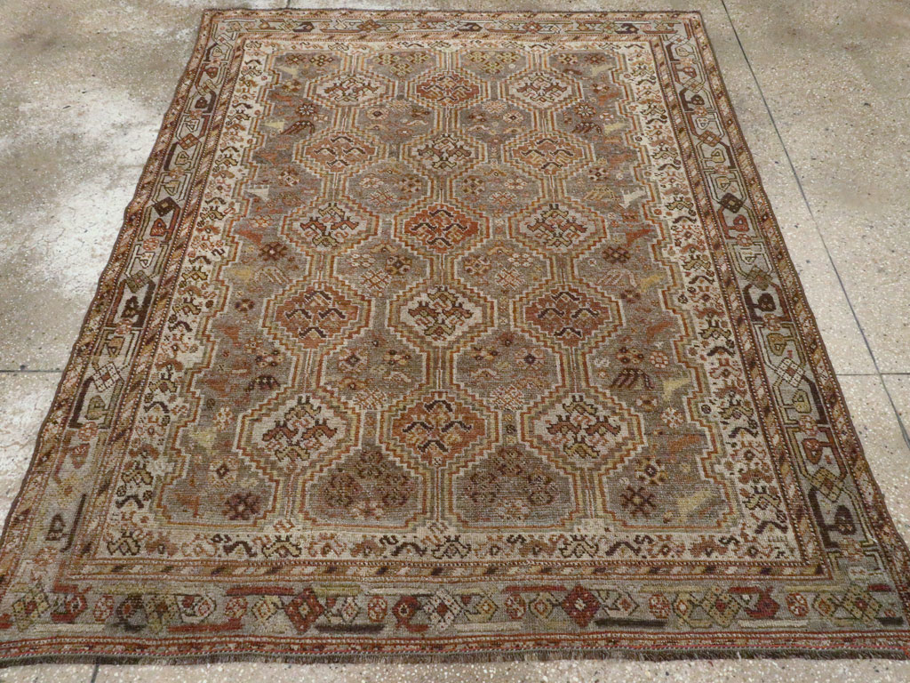 Antique Persian Shiraz Square Rug, No.22898 - Gsblank