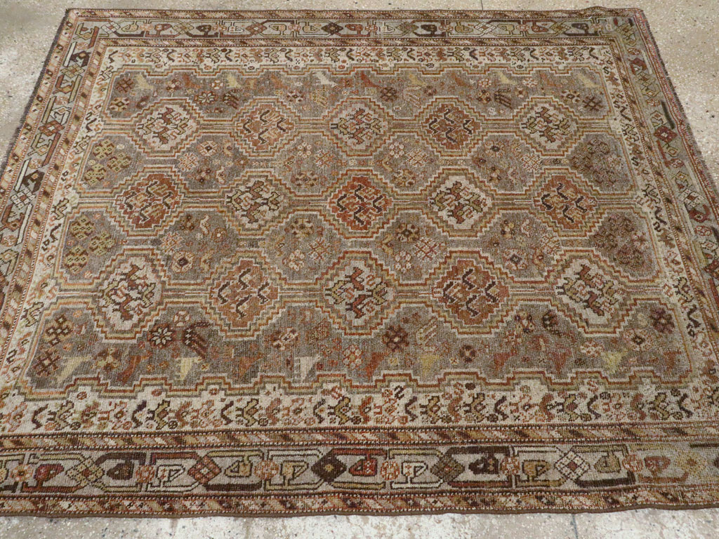 Antique Persian Shiraz Square Rug, No.22898 - Gsblank