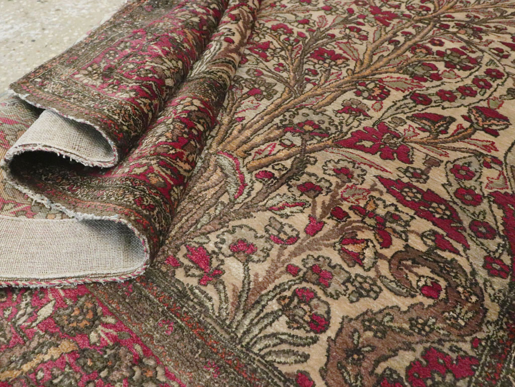 Antique Persian Silk Kashan Rug, No.22900 - Gsblank