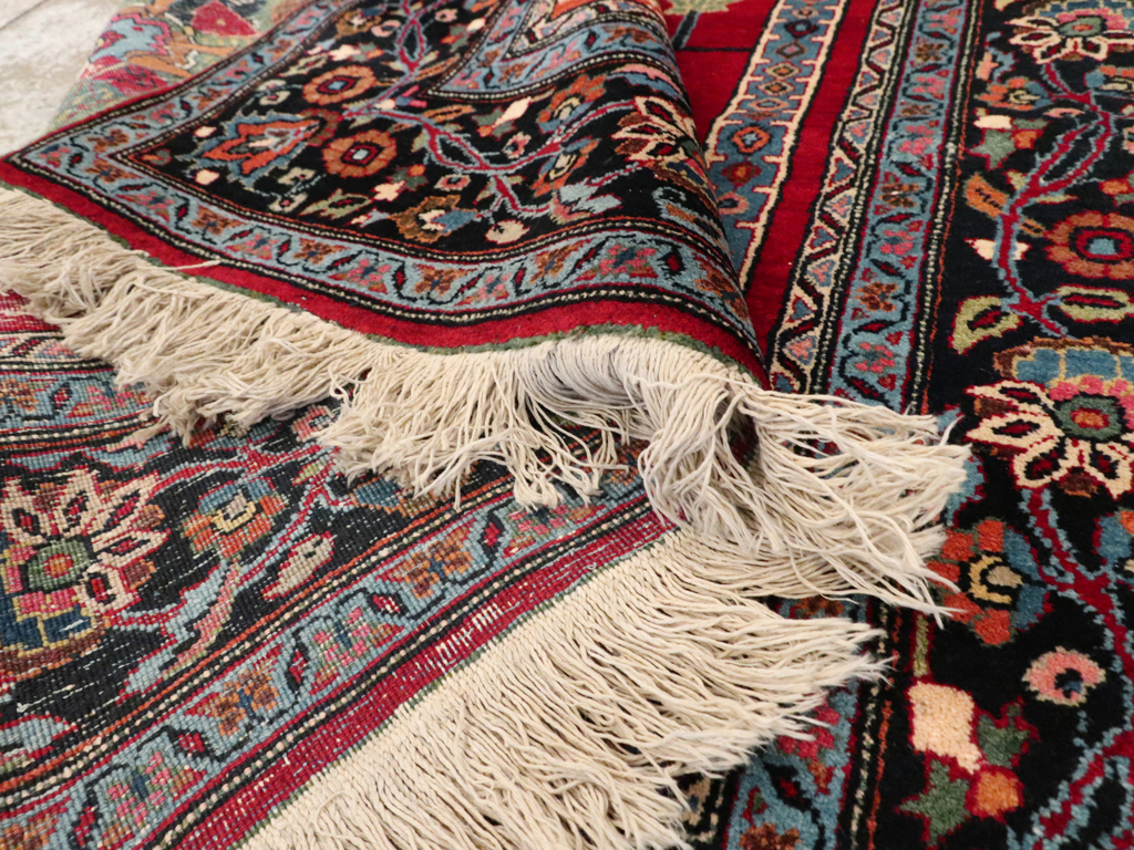 Vintage Persian Mashad Pictorial Rug, No.22901 - Gsblank