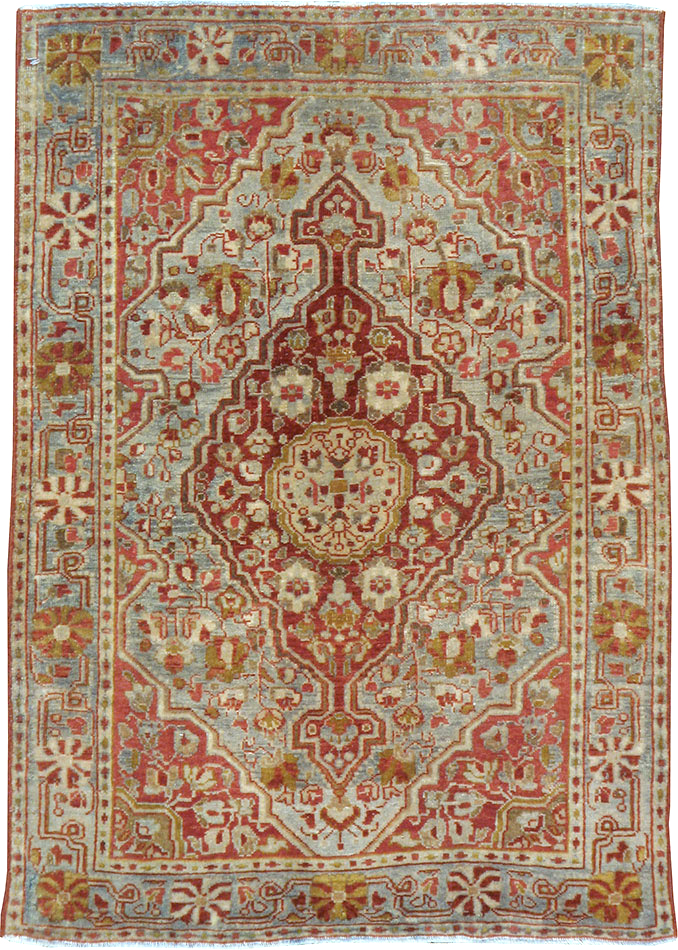 Antique Persian Sarouk Fereghan Throw Rug, No.22904 - Gsblank