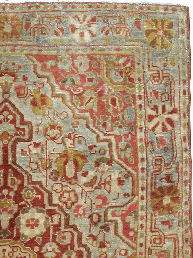 Antique Persian Sarouk Fereghan Throw Rug, No.22904 - Gsblank