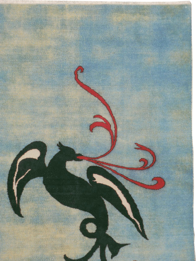 Vintage Persian Modernist Art-Deco Carpet, No.22909 - Gsblank