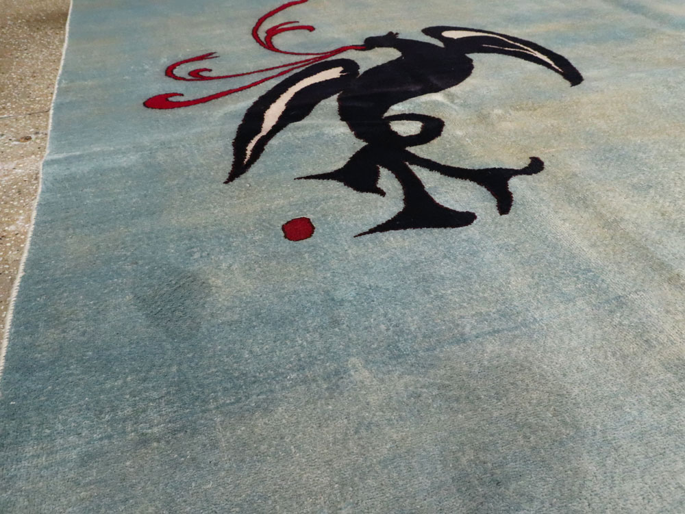 Vintage Persian Modernist Art-Deco Carpet, No.22909 - Gsblank