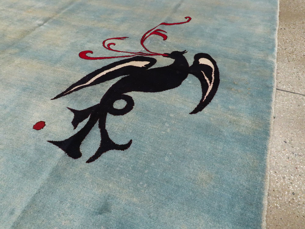 Vintage Persian Modernist Art-Deco Carpet, No.22909 - Gsblank