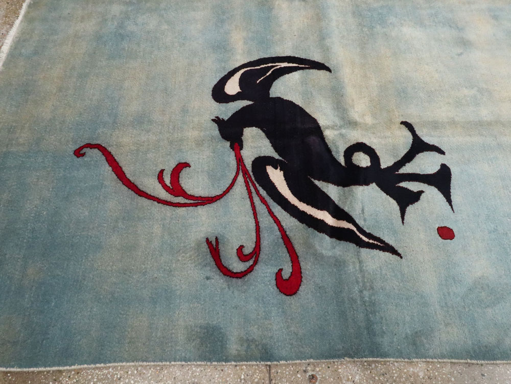 Vintage Persian Modernist Art-Deco Carpet, No.22909 - Gsblank