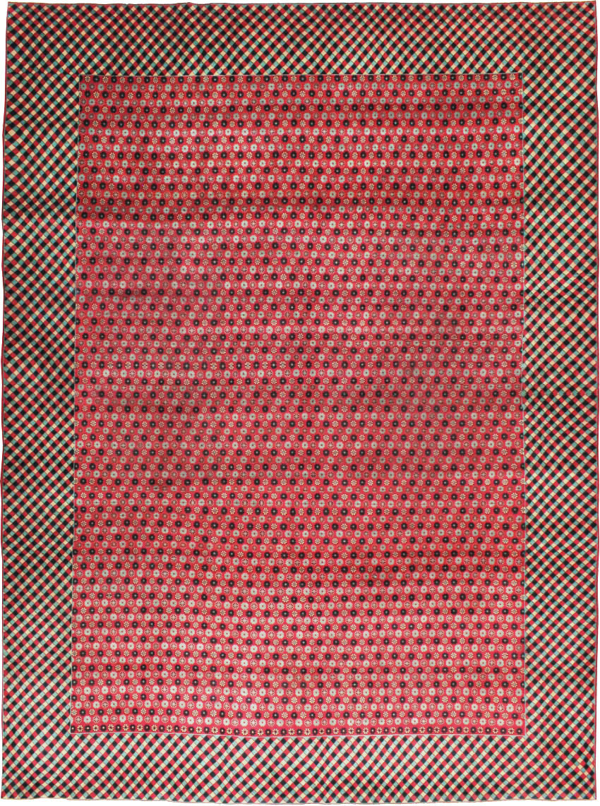 Vintage Persian Kashan Modernist Carpet, No.22916 - Gsblank