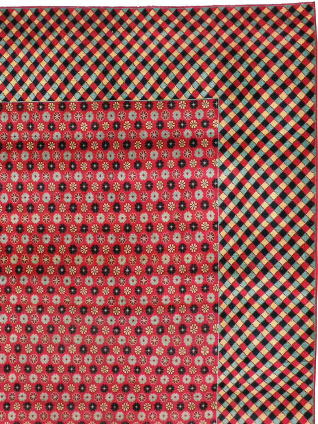 Vintage Persian Kashan Modernist Carpet, No.22916 - Gsblank