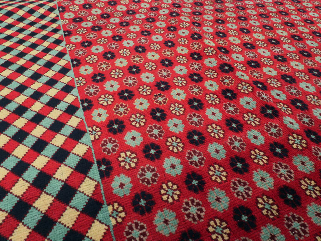 Vintage Persian Kashan Modernist Carpet, No.22916 - Gsblank