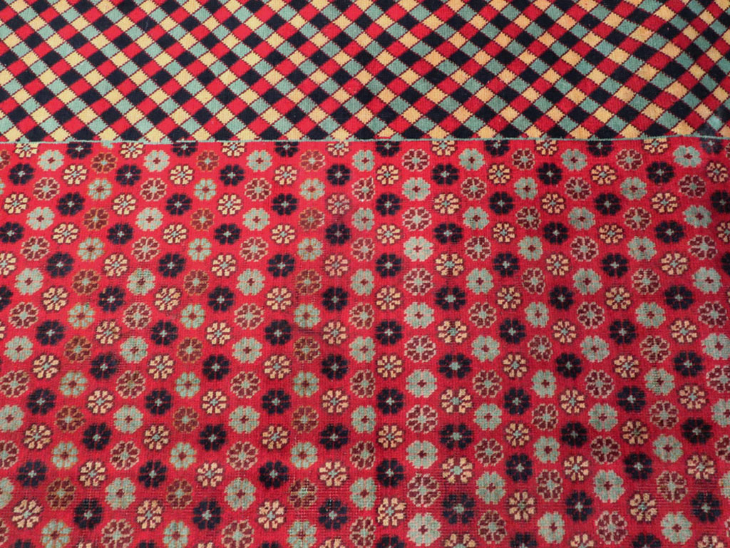 Vintage Persian Kashan Modernist Carpet, No.22916 - Gsblank