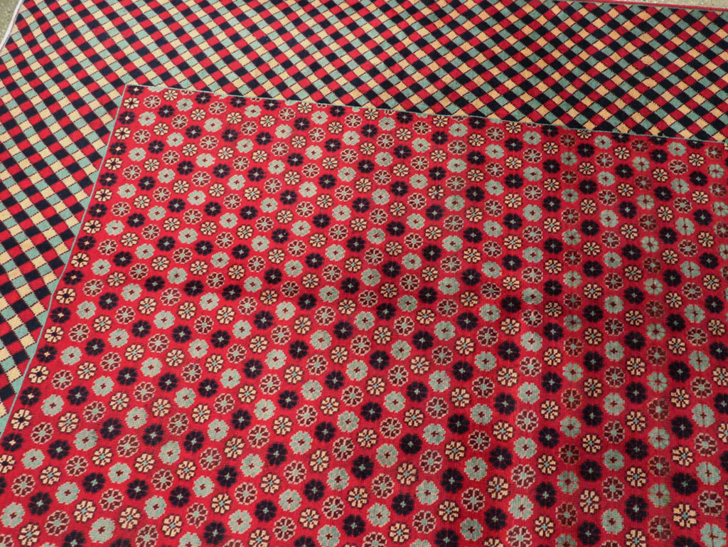 Vintage Persian Kashan Modernist Carpet, No.22916 - Gsblank