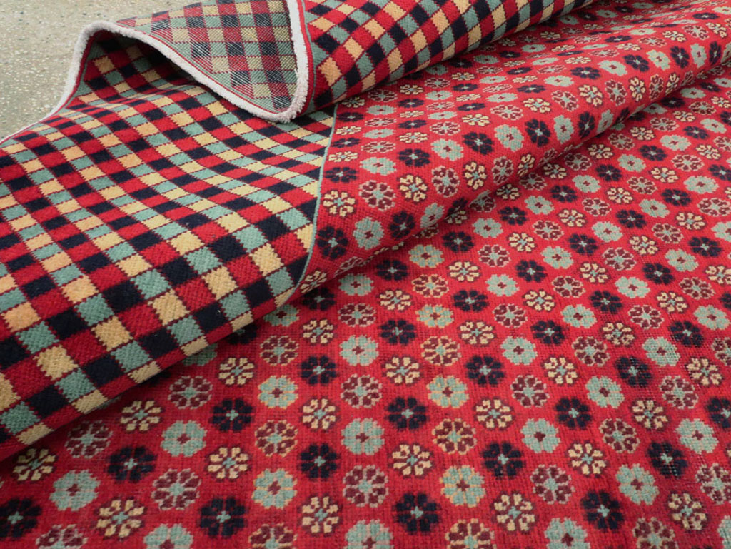 Vintage Persian Kashan Modernist Carpet, No.22916 - Gsblank