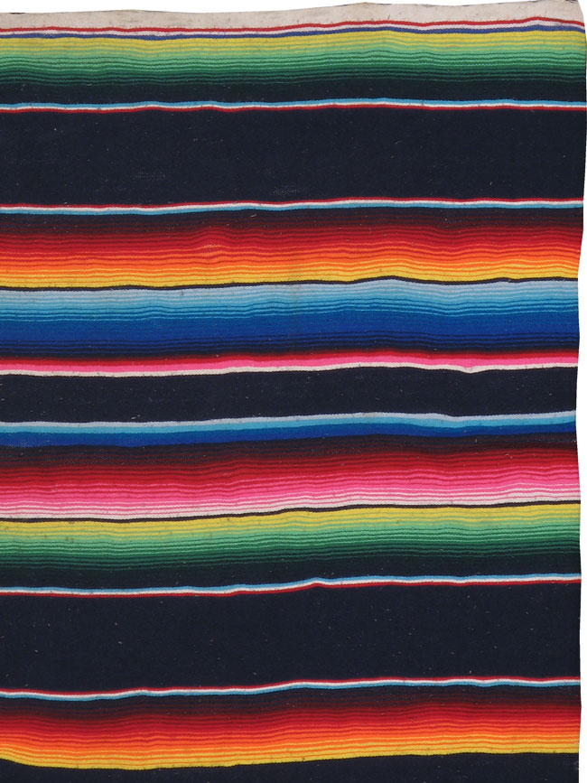 Vintage Mexican Flat-weave Blanket, No.22929 - Gsblank