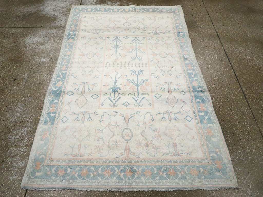 Vintage Indian Cotton Agra Rug, No.22931 - Gsblank