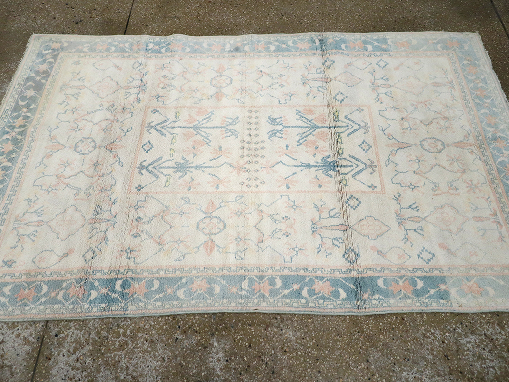 Vintage Indian Cotton Agra Rug, No.22931 - Gsblank